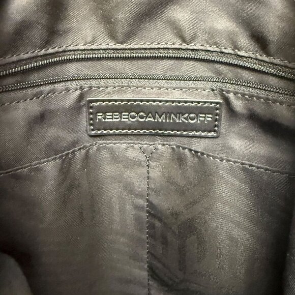 Rebecca Minkoff Totebag Olive Green Satin Overnighter Carryon - Picture 9 of 16